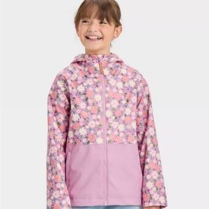 Cat & Jack Pink Floral Raincoat for Girl size XL (14)